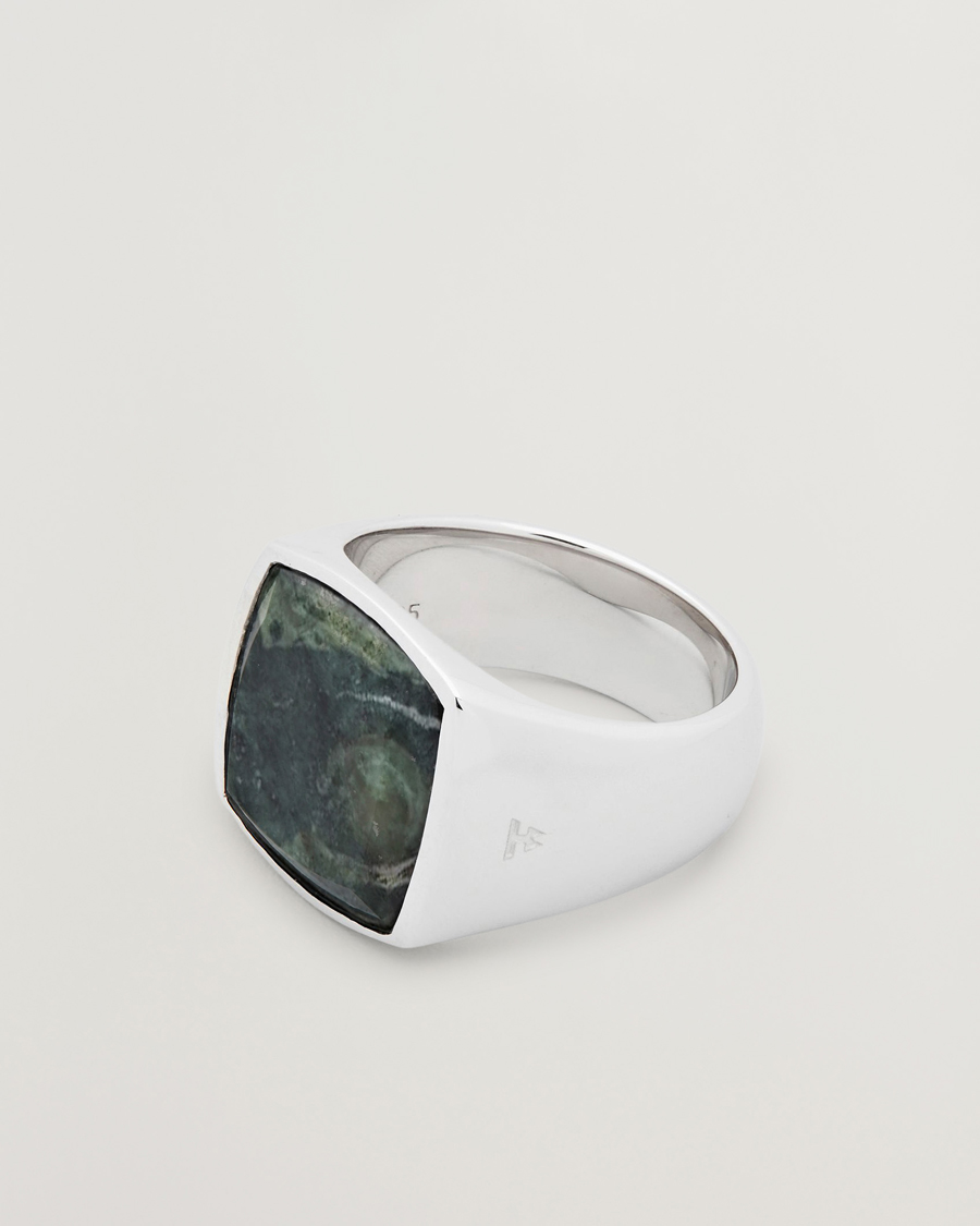 Homme | Bijoux | Tom Wood | Cushion Ring Kambaba Silver