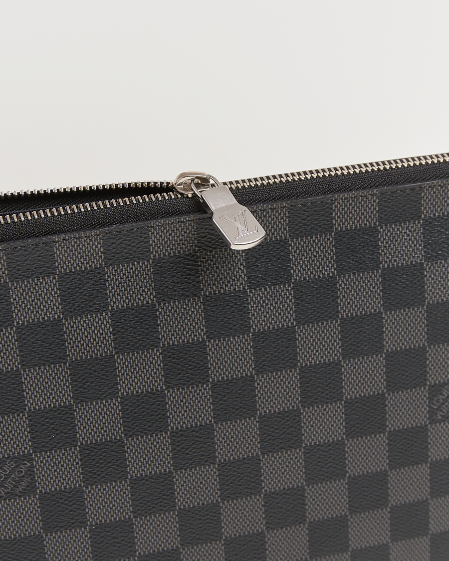 Homme | Pre-Owned & Vintage Bags | Louis Vuitton Pre-Owned | Pochette Jules GM Damier Graphite
