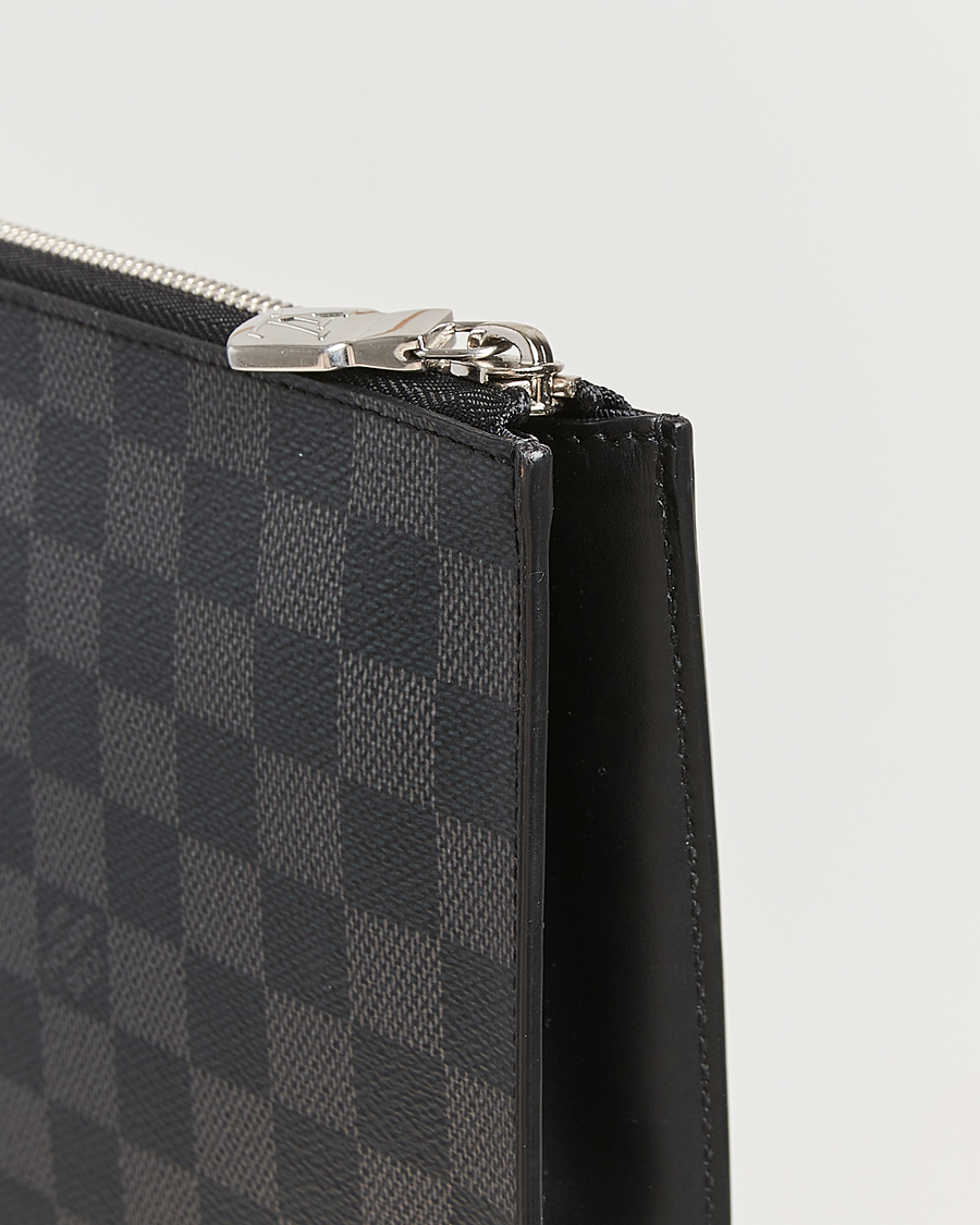 Homme | Pre-Owned & Vintage Bags | Louis Vuitton Pre-Owned | Pochette Jules GM Damier Graphite