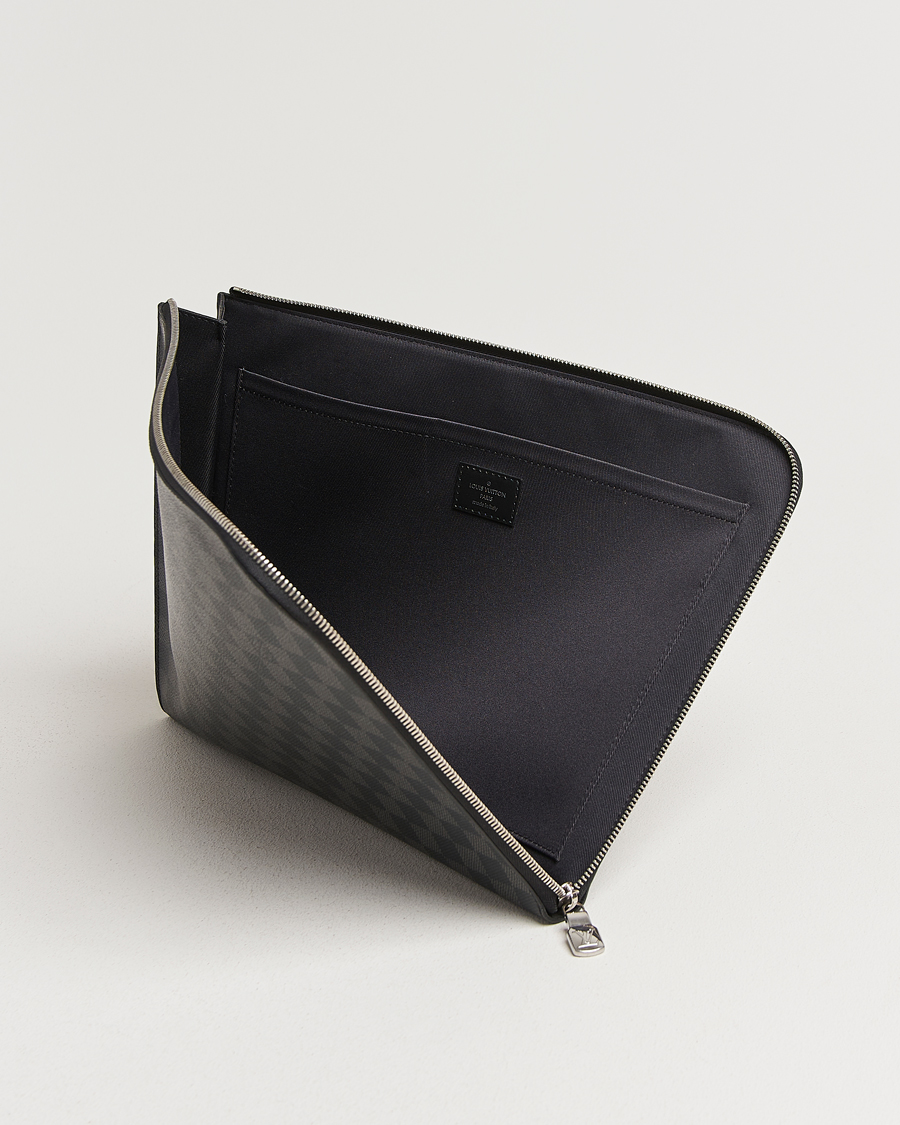 Homme | Pre-Owned & Vintage Bags | Louis Vuitton Pre-Owned | Pochette Jules GM Damier Graphite