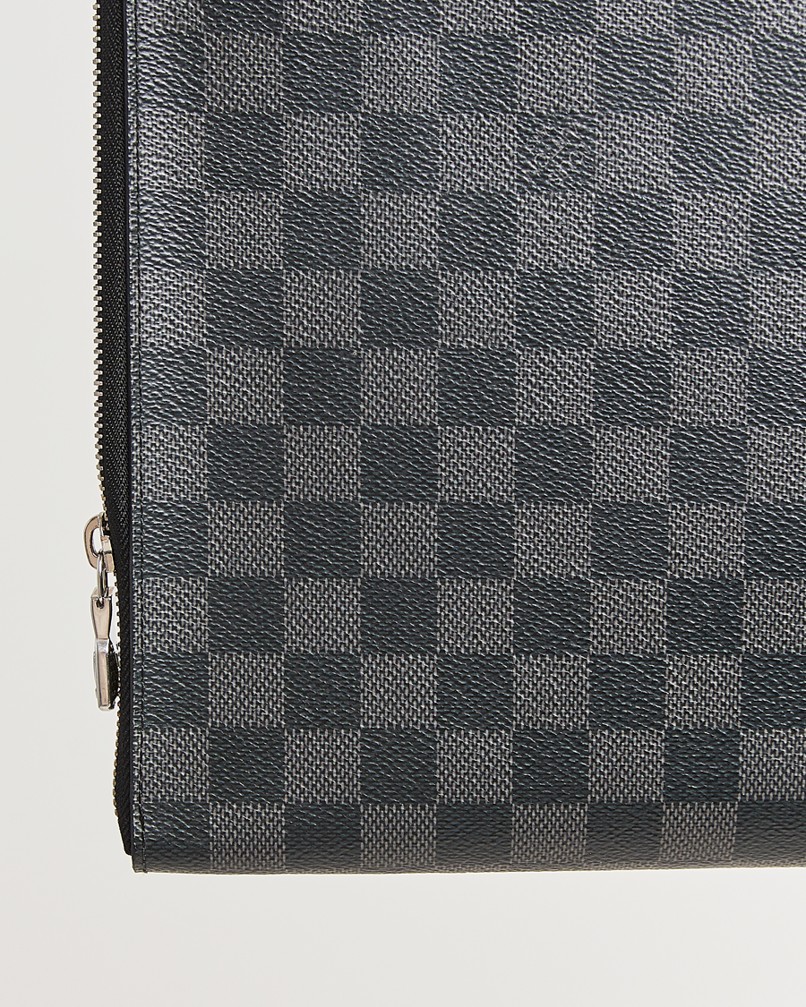 Homme | Pre-Owned & Vintage Bags | Louis Vuitton Pre-Owned | Pochette Jules GM Damier Graphite