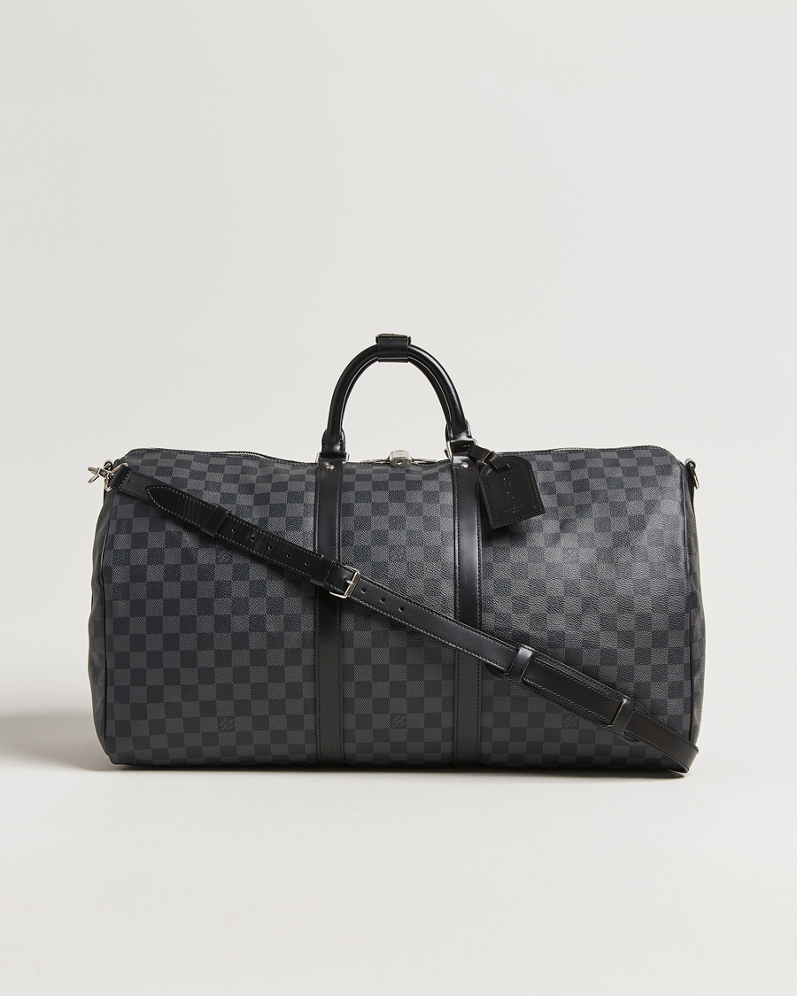 Homme | Pre-Owned & Vintage Bags | Louis Vuitton Pre-Owned | Keepall Bandouliére 55 Damier Graphite