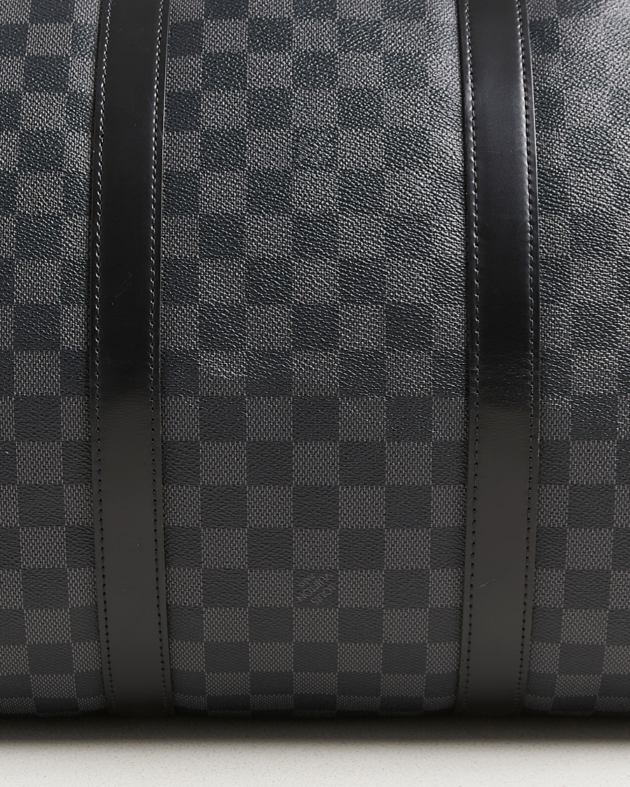 Homme | Pre-Owned & Vintage Bags | Louis Vuitton Pre-Owned | Keepall Bandouliére 55 Damier Graphite
