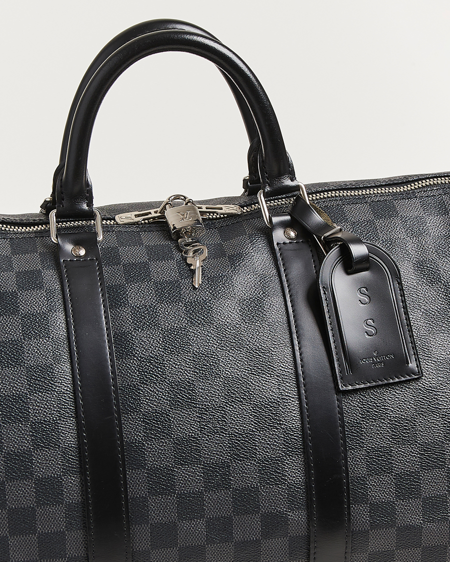 Homme | Pre-Owned & Vintage Bags | Louis Vuitton Pre-Owned | Keepall Bandouliére 55 Damier Graphite