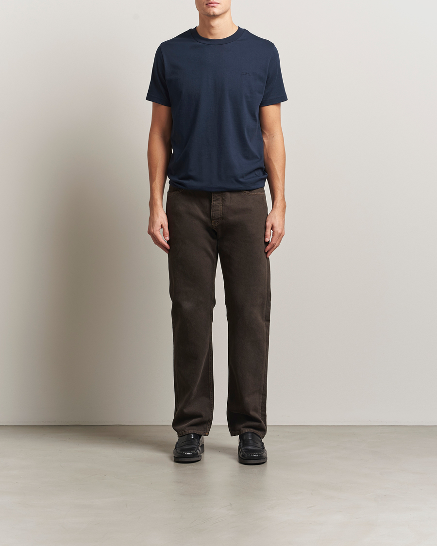 Homme | T-shirts | A.P.C. | Embroidered APC T-Shirt Dark Navy