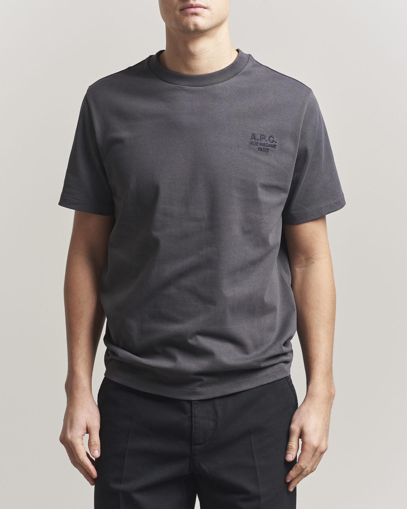 Homme | T-shirts | A.P.C. | Rue Madame T-Shirt Faded Black