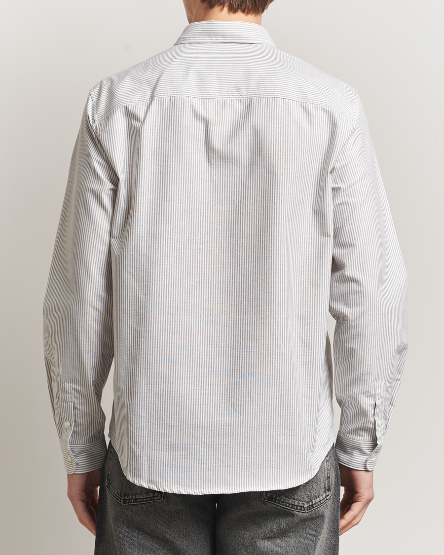 Homme | Chemises | A.P.C. | Greg Striped Oxford Shirt Green/White