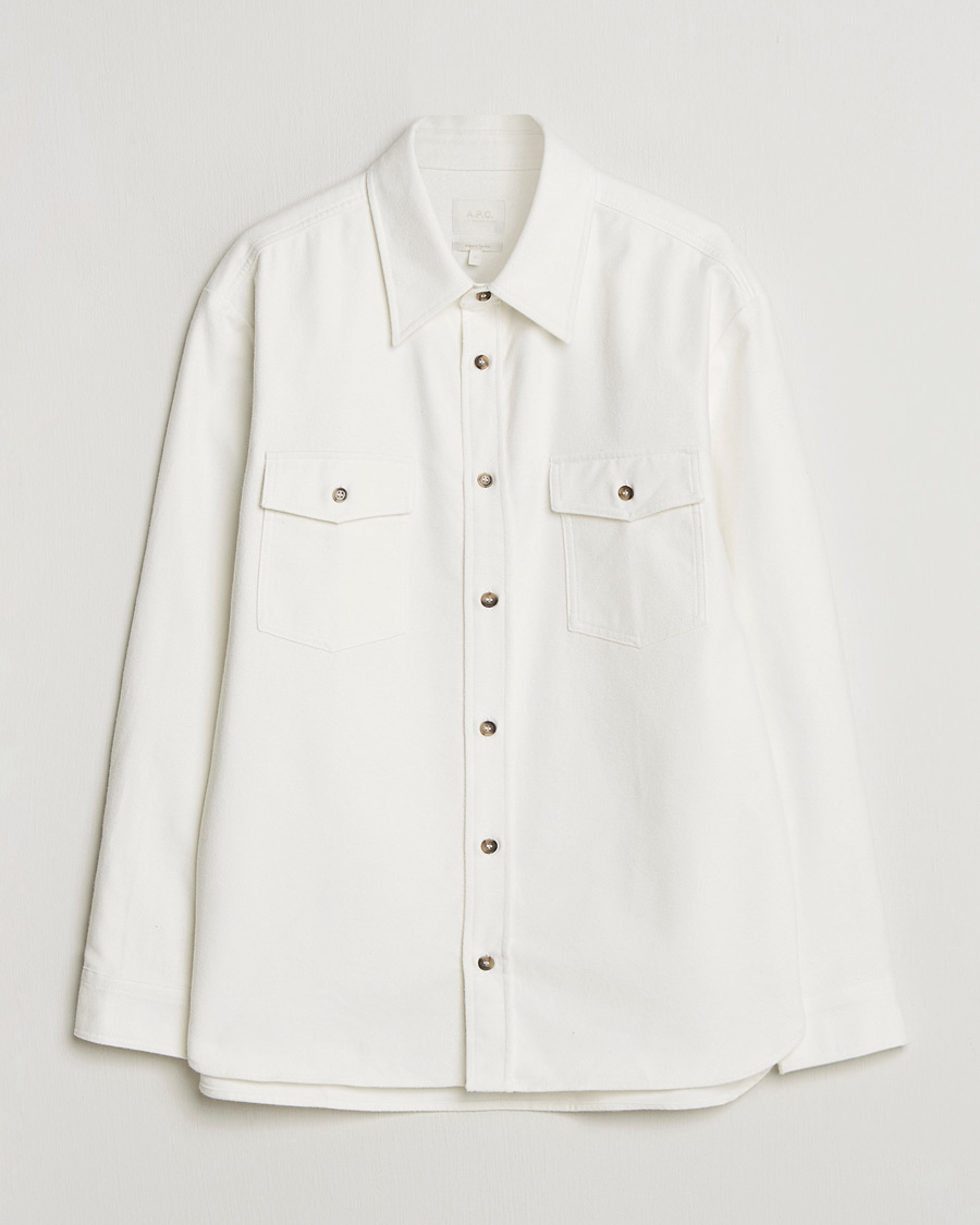 Homme | Chemises | A.P.C. | Brushed Cotton Overshirt White