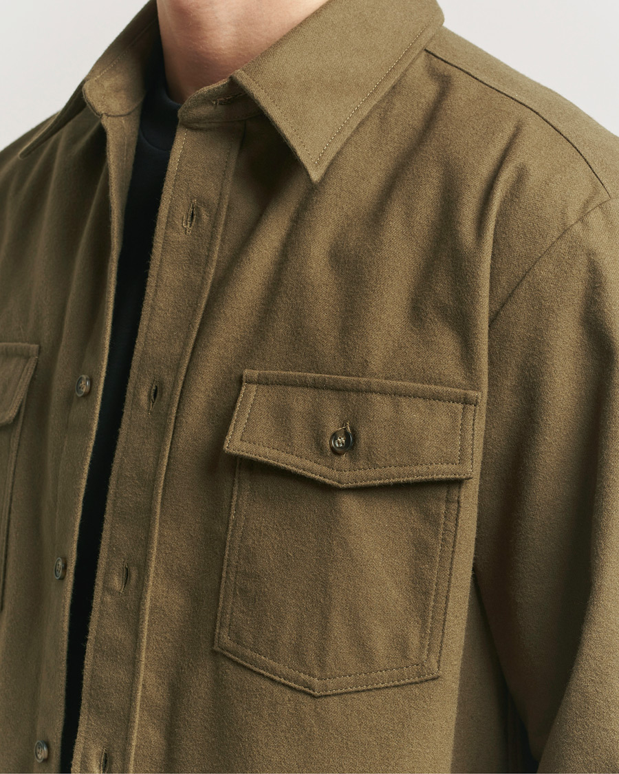 Homme | Chemises | A.P.C. | Brushed Cotton Overshirt Khaki