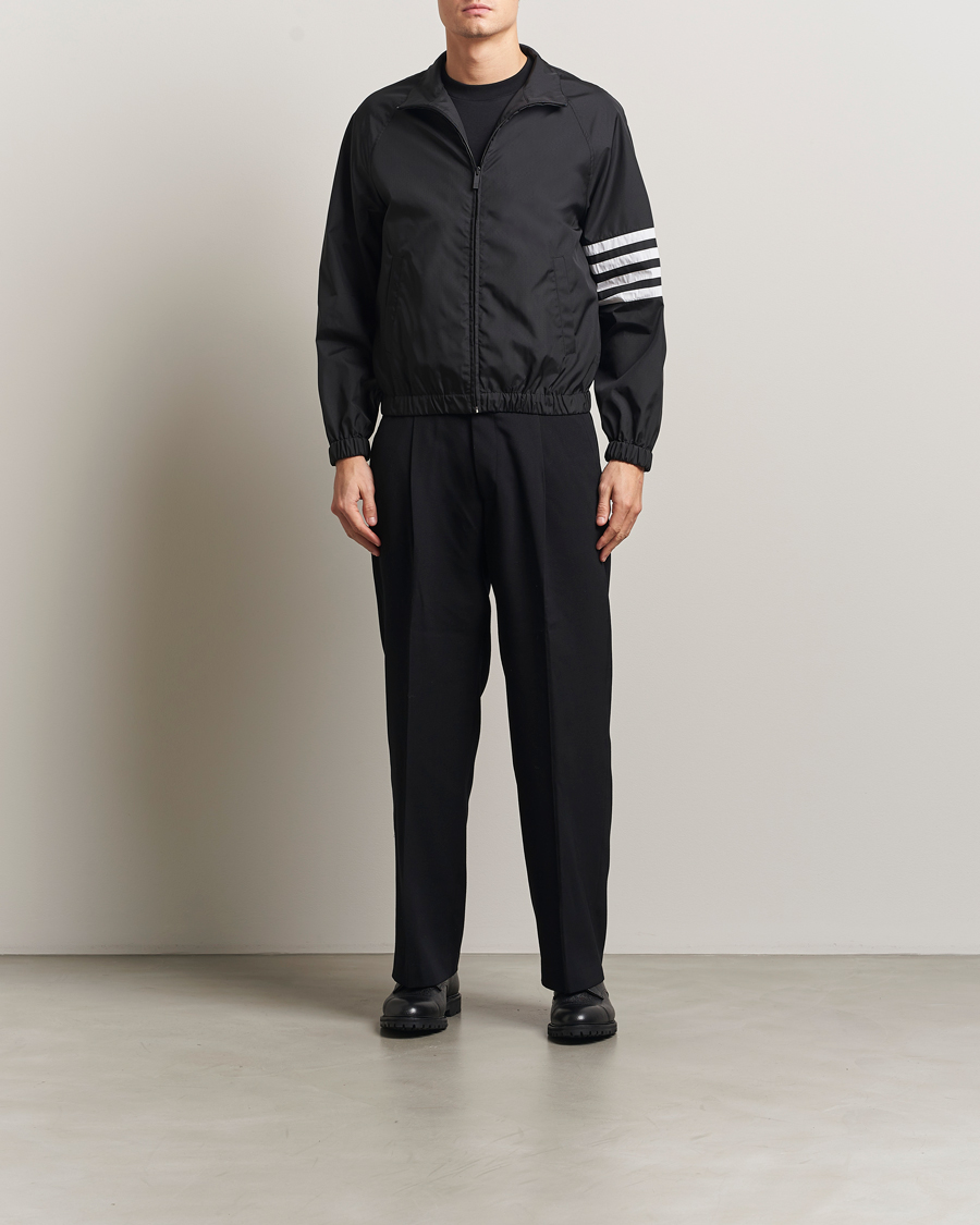 Homme | Manteaux Et Vestes | Thom Browne | Raglan 4 Bar Nylon Jacket Black