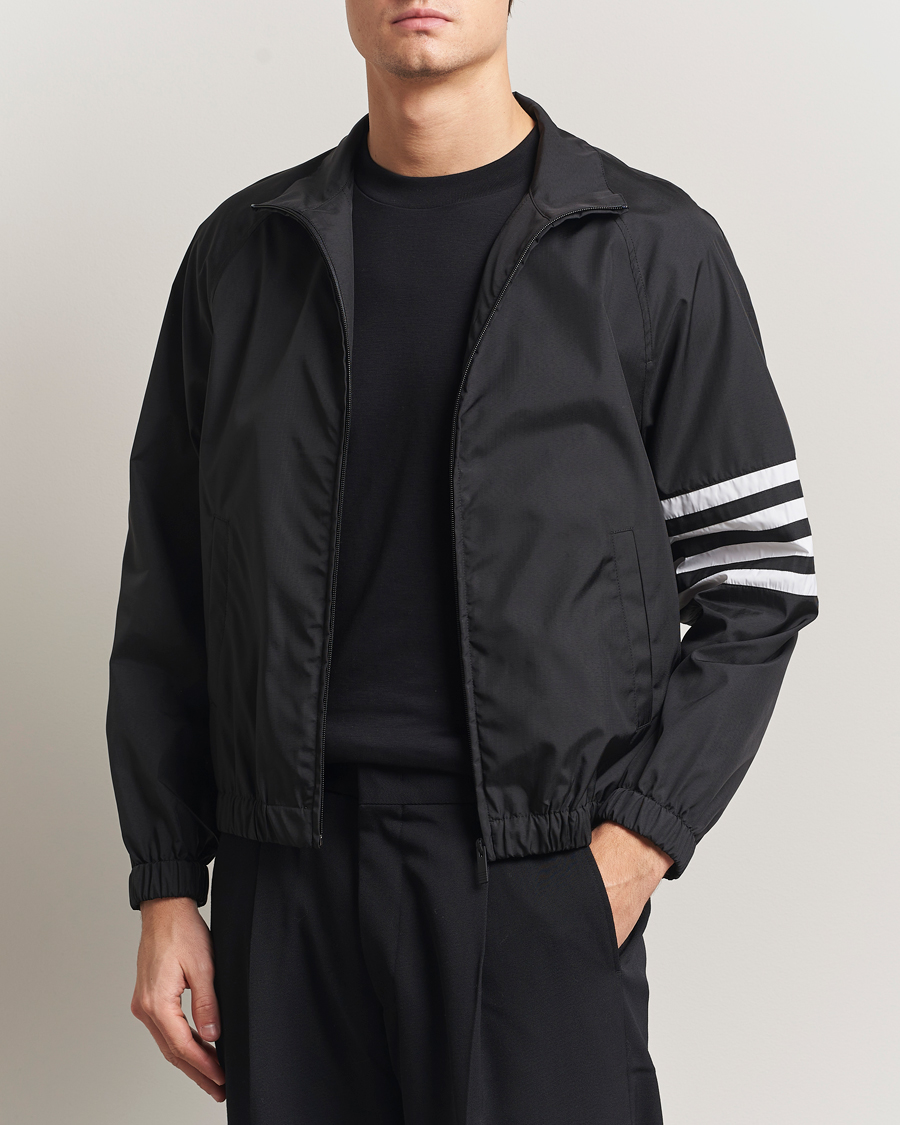 Homme | Manteaux Et Vestes | Thom Browne | Raglan 4 Bar Nylon Jacket Black