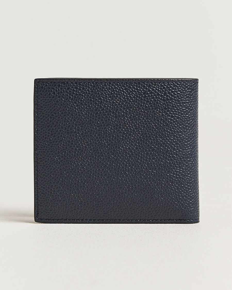 Homme | Portefeuilles | Thom Browne | Pebble Grain Leather Wallet Navy