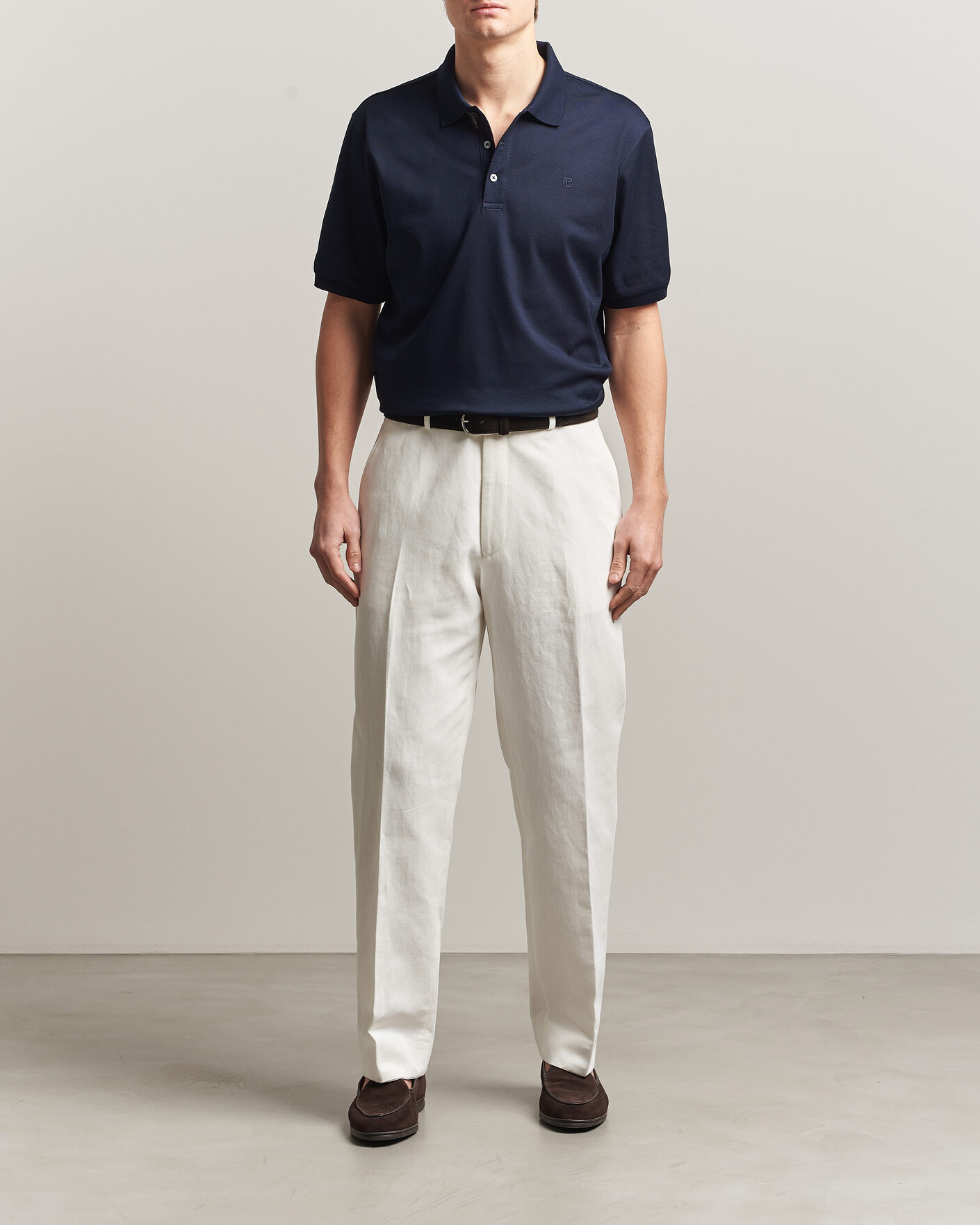 Homme | Polos | Ralph Lauren Purple Label | Mercerized Cotton Polo Chairman Navy