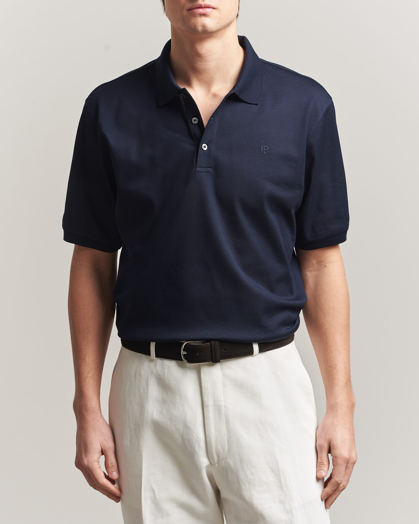 Homme | Polos | Ralph Lauren Purple Label | Mercerized Cotton Polo Chairman Navy