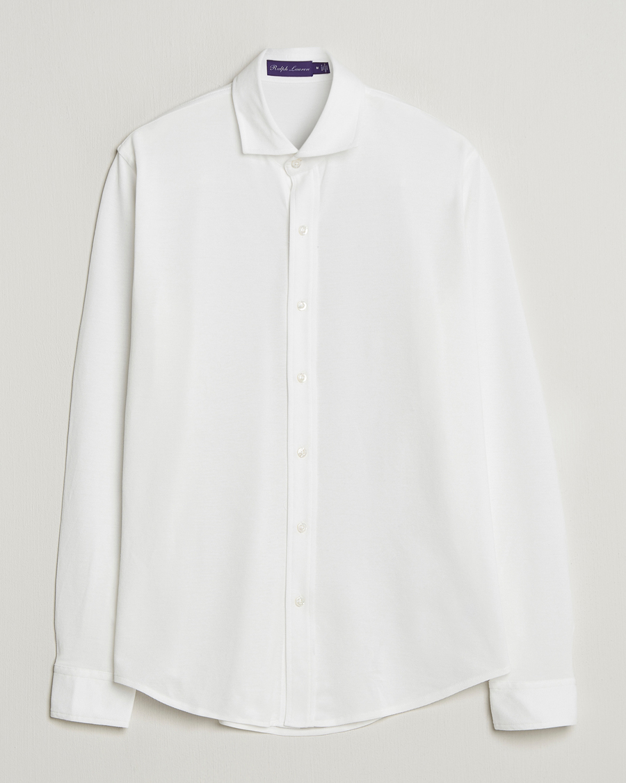 Homme | Chemises | Ralph Lauren Purple Label | Washed Cotton Pique Shirt White