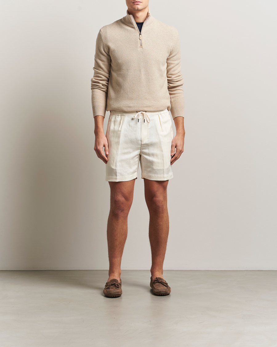 Homme | Pulls Et Tricots | Ralph Lauren Purple Label | Cashmere Birdseye Half Zip Beige