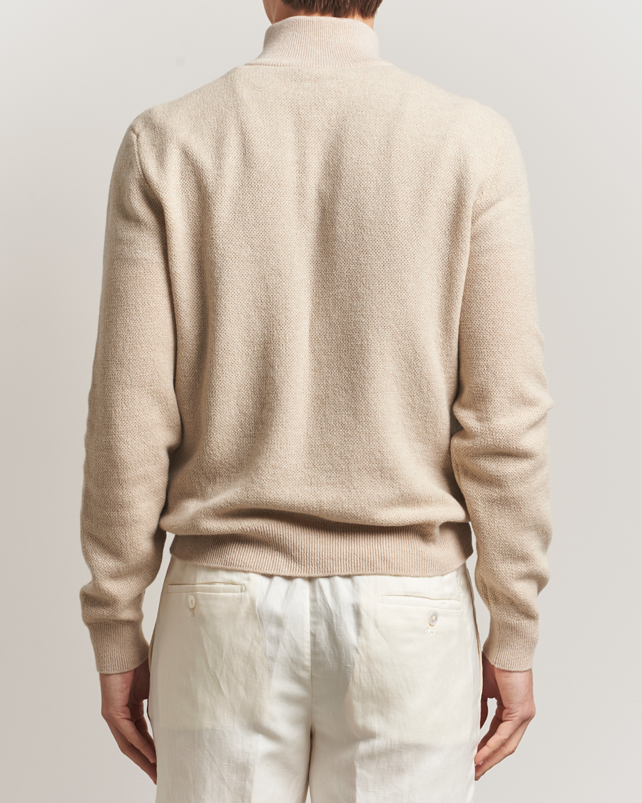 Homme | Pulls Et Tricots | Ralph Lauren Purple Label | Cashmere Birdseye Half Zip Beige