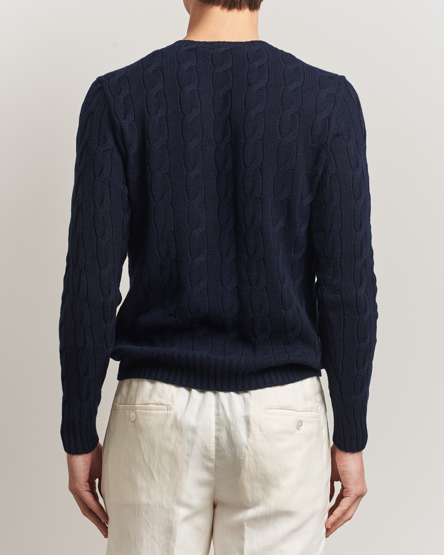Homme | Pulls Et Tricots | Ralph Lauren Purple Label | Cashmere Cable Sweater Chairman Navy