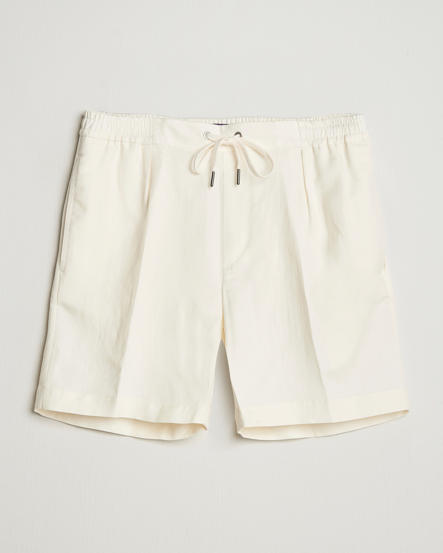 Homme | Shorts | Ralph Lauren Purple Label | Silk/Linen Drawstring Shorts Cream