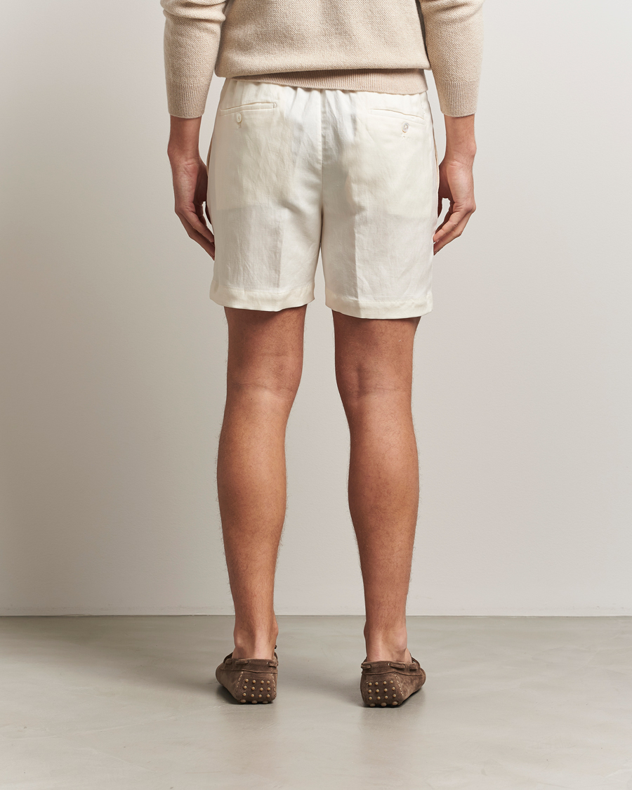 Homme | Shorts | Ralph Lauren Purple Label | Silk/Linen Drawstring Shorts Cream