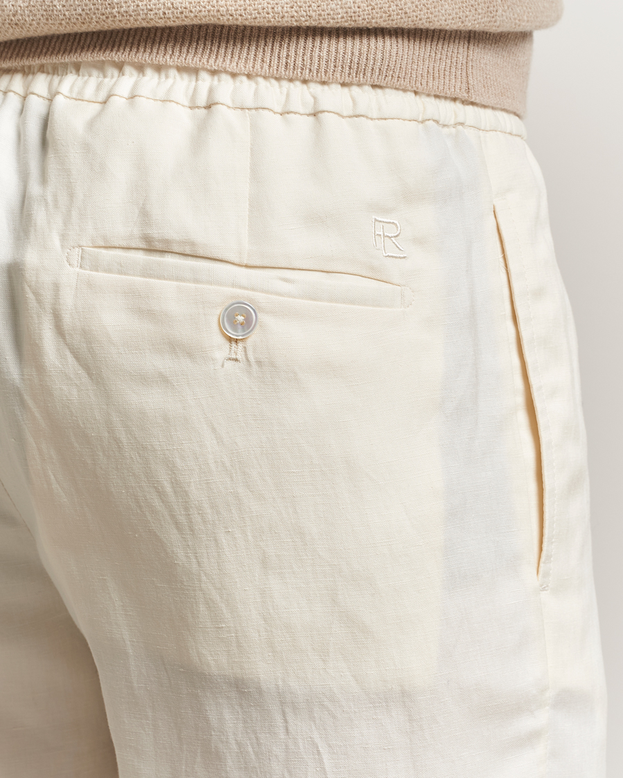 Homme | Shorts | Ralph Lauren Purple Label | Silk/Linen Drawstring Shorts Cream