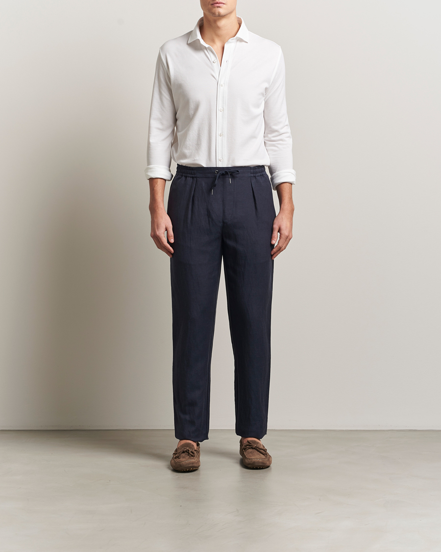 Homme | Pantalons | Ralph Lauren Purple Label | Dorset Drawstring Trousers Chairman Navy