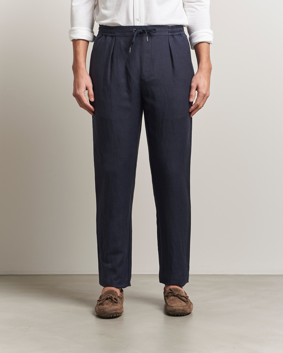 Homme | Pantalons | Ralph Lauren Purple Label | Dorset Drawstring Trousers Chairman Navy