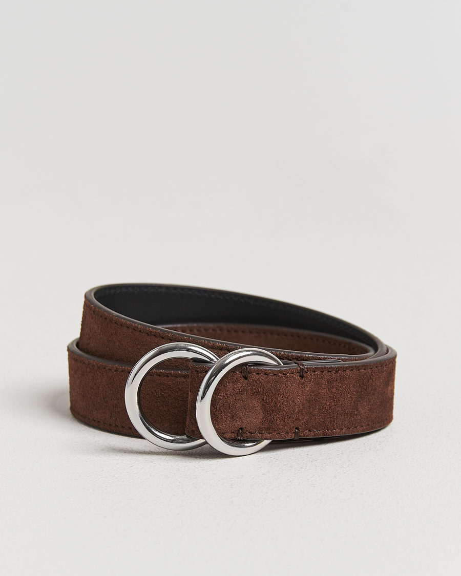 Homme | Ceintures | Ralph Lauren Purple Label | Ring Belt Dark Brown Suede