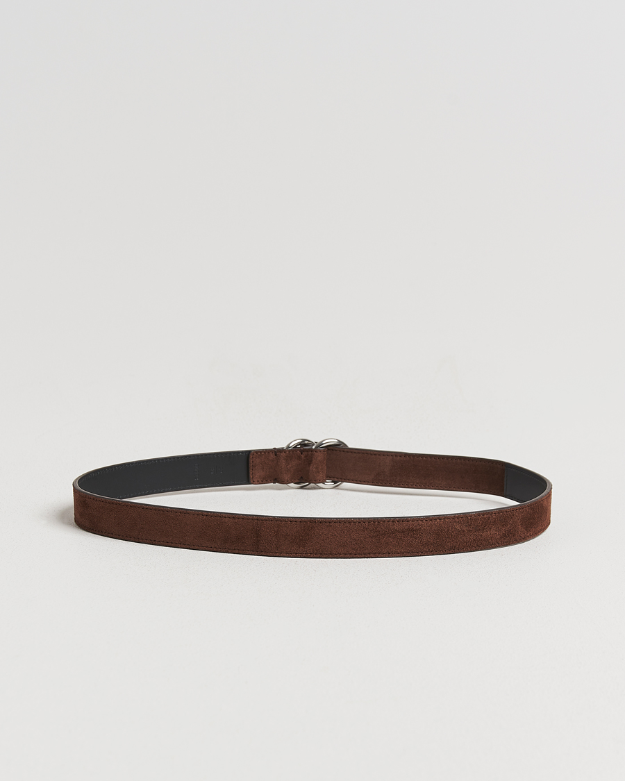 Homme | Ceintures | Ralph Lauren Purple Label | Ring Belt Dark Brown Suede