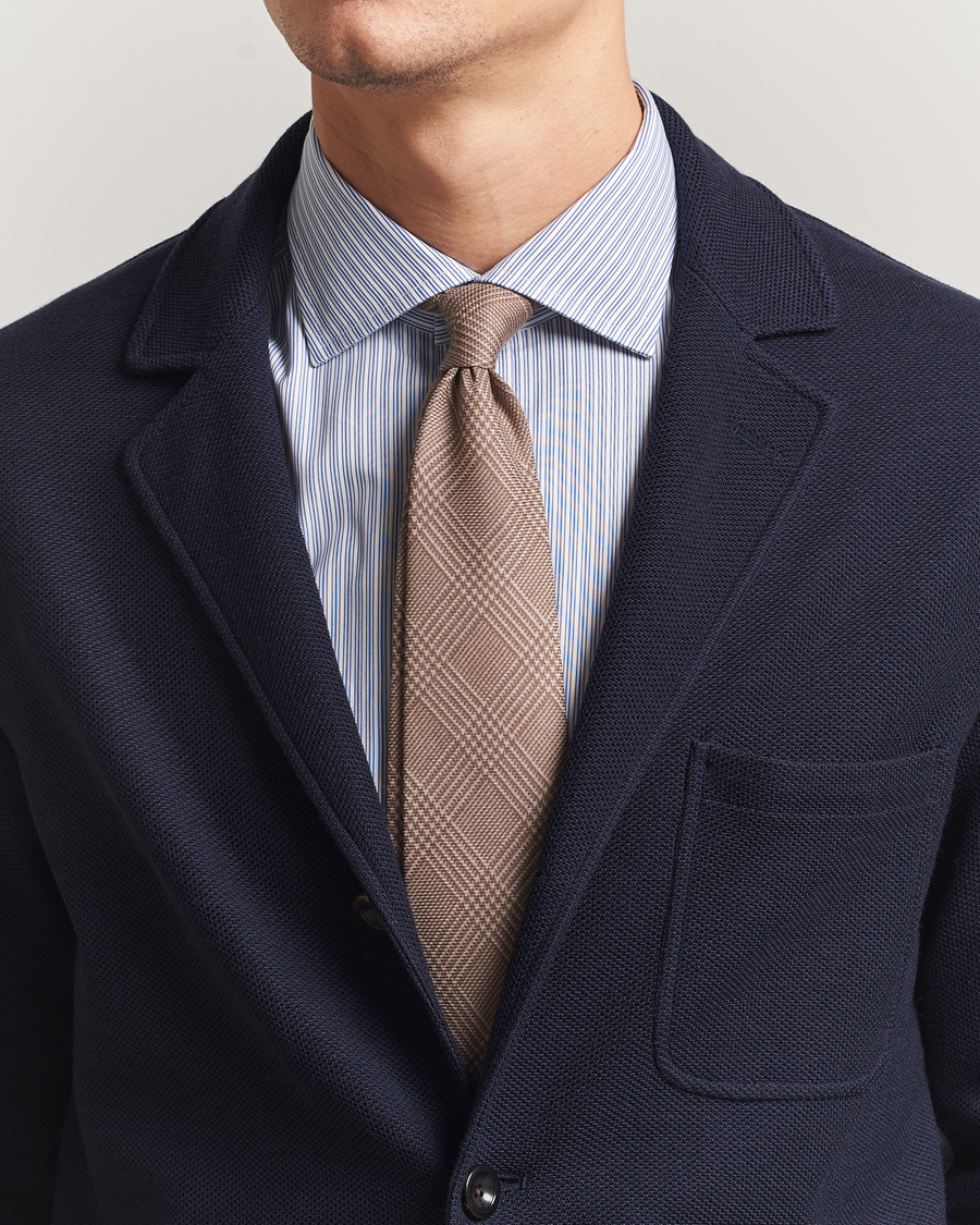 Homme | Cravates | Ralph Lauren Purple Label | Glenplaid Silk Tie Beige
