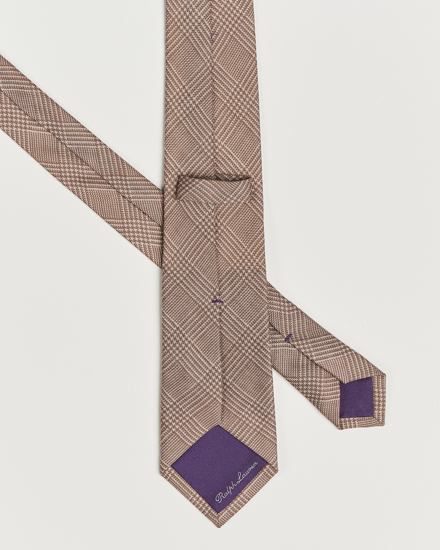 Homme | Cravates | Ralph Lauren Purple Label | Glenplaid Silk Tie Beige
