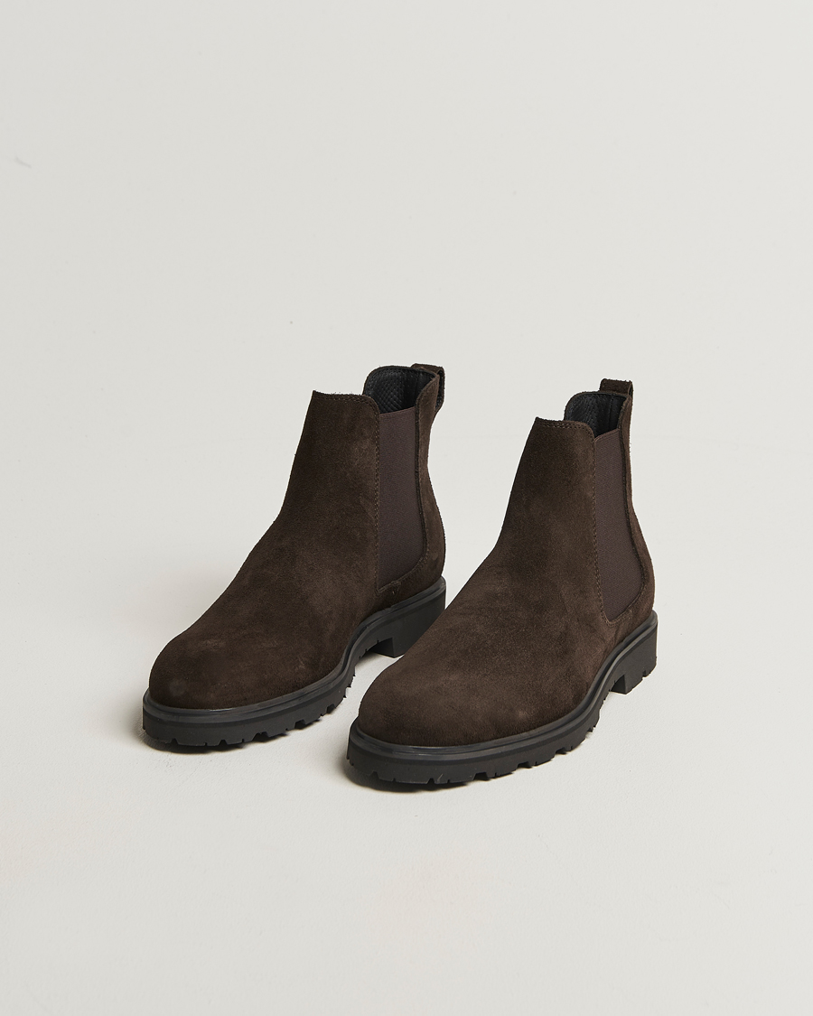 Homme | Bottes | UBR | Thunder Chelsea Suede Boot Dark Brown