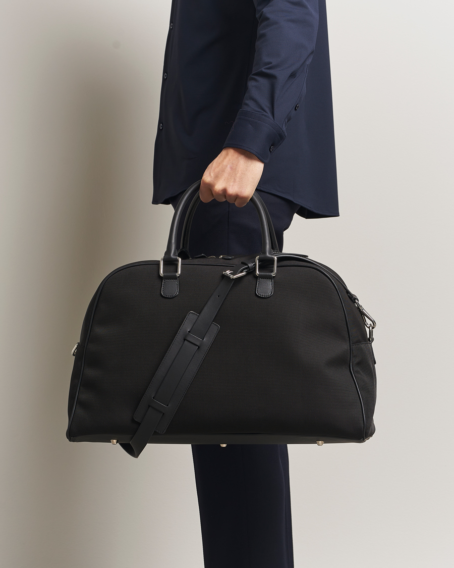 Homme | Sacs | Anderson's | Balistic Nylon/Leather Weekendbag Black