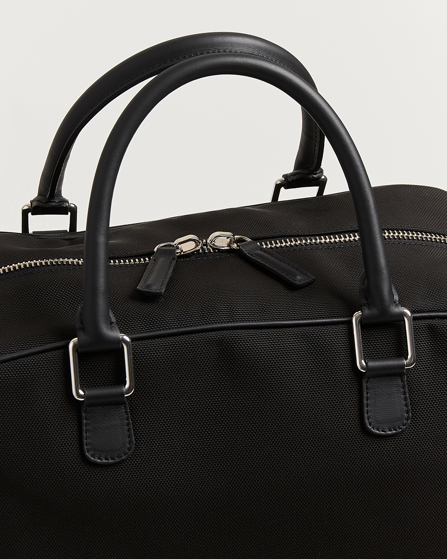 Homme | Sacs | Anderson's | Balistic Nylon/Leather Weekendbag Black