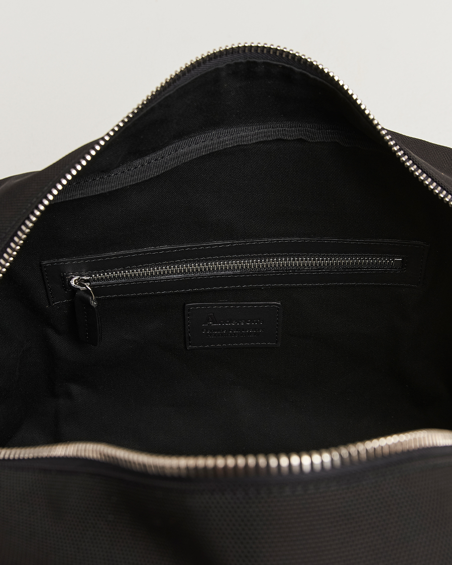 Homme | Sacs | Anderson's | Balistic Nylon/Leather Weekendbag Black