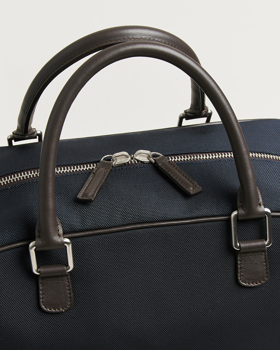 Homme | Sacs | Anderson's | Balistic Nylon/Leather Weekendbag Navy