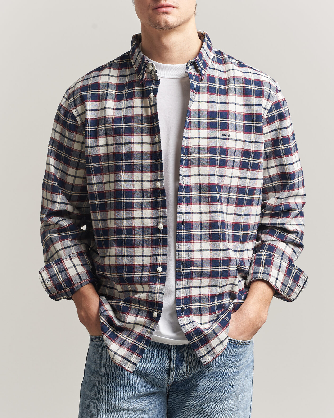 Homme | Chemises | Levi's | Cotton Checked Shirt Dress Blues