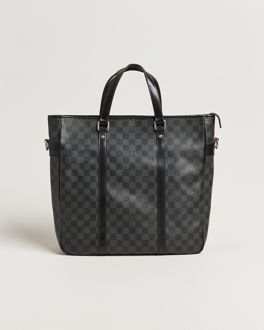 Homme | Louis Vuitton Pre-Owned Tadao Tote Bag Damier Graphite | Louis Vuitton Pre-Owned | Tadao Tote Bag Damier Graphite