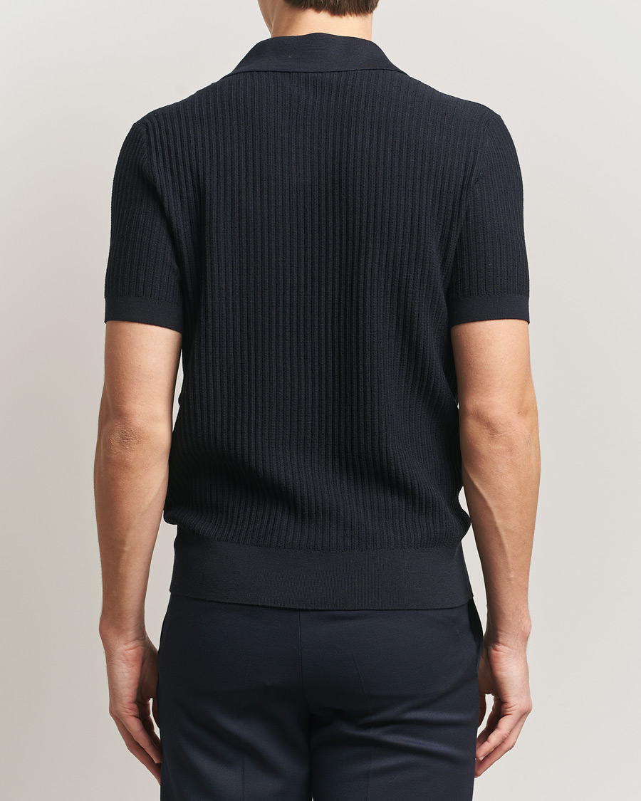 Homme | Pulls Et Tricots | Brioni | Knitted Rib Wool Polo Navy