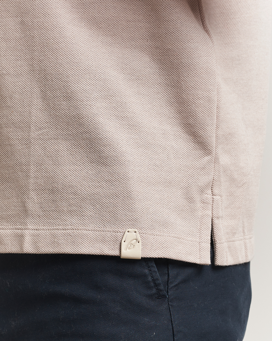 Homme | Polos | Brioni | Short Sleeve Cotton Piquet Polo Beige