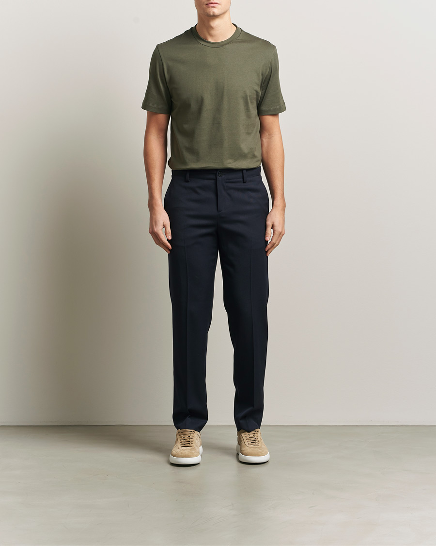 Homme | T-shirts | Brioni | Short Sleeve Cotton T-Shirt Military