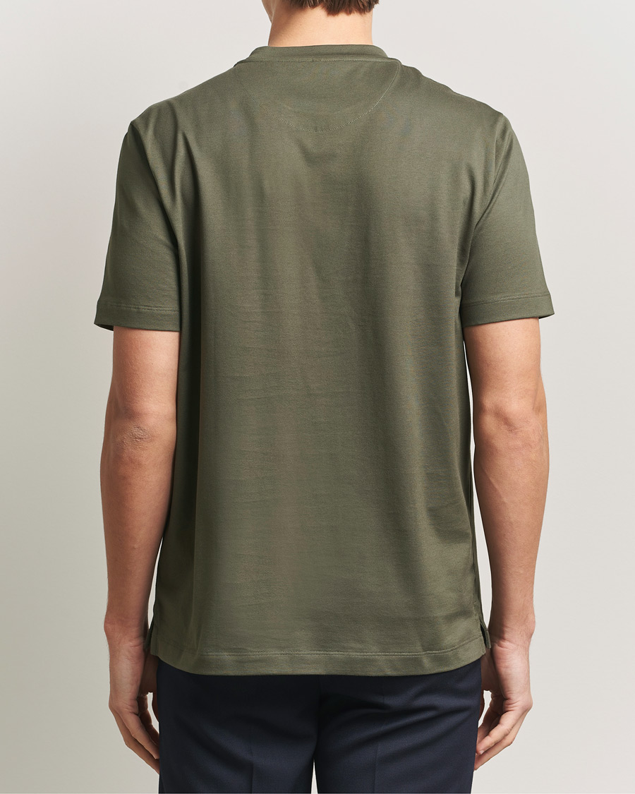 Homme | T-shirts | Brioni | Short Sleeve Cotton T-Shirt Military