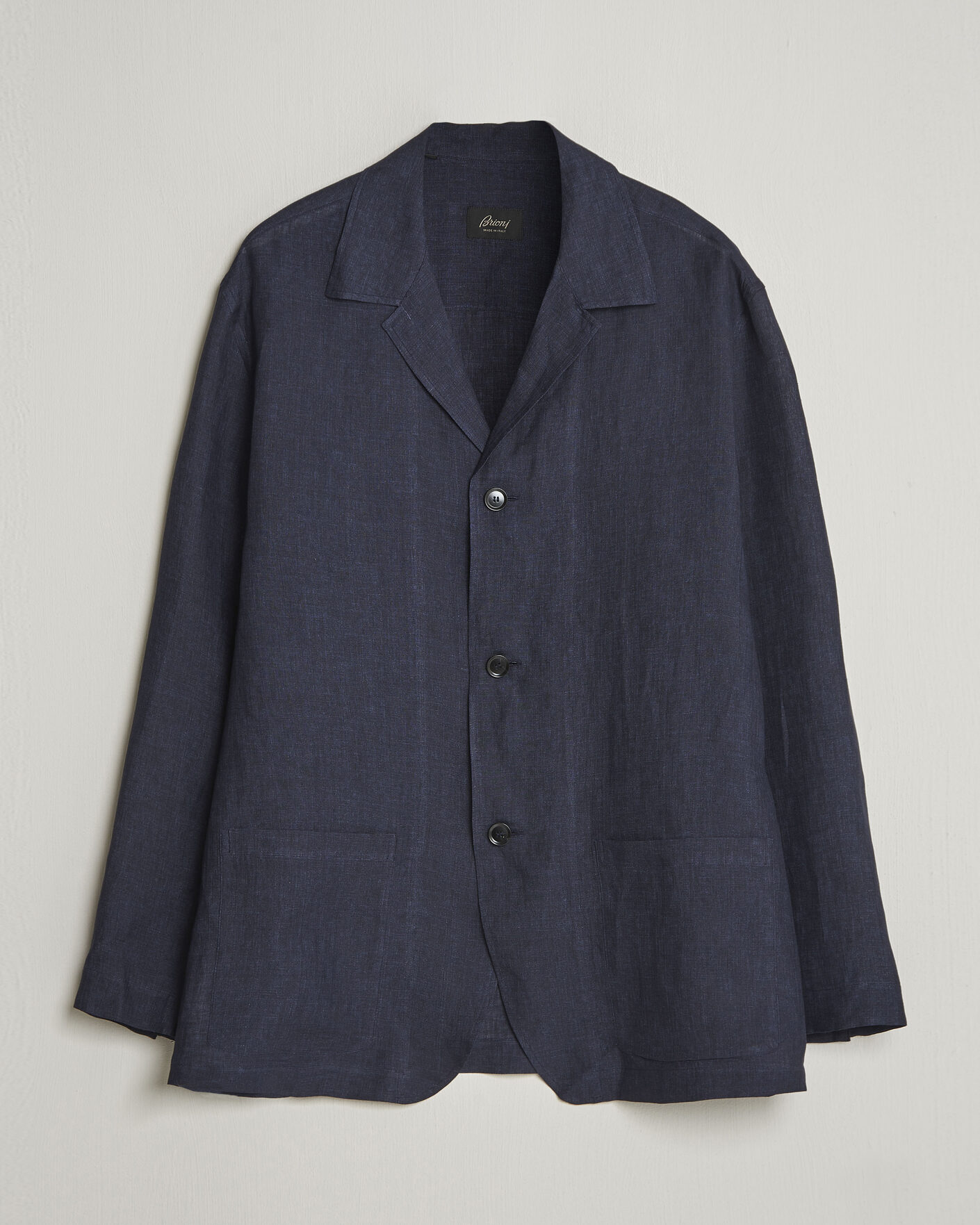 Homme | Chemises | Brioni | Linen Shirt Blazer Navy