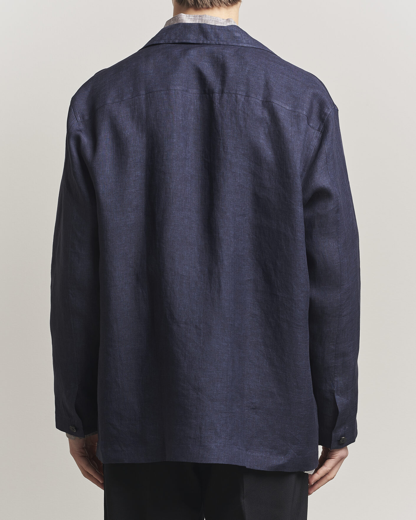 Homme | Chemises | Brioni | Linen Shirt Blazer Navy