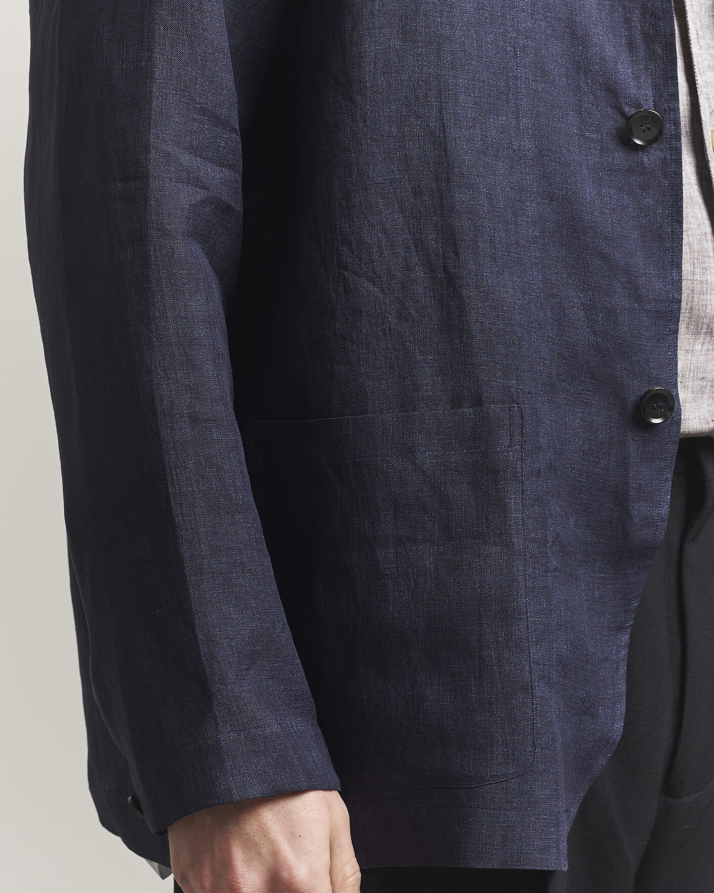 Homme | Chemises | Brioni | Linen Shirt Blazer Navy