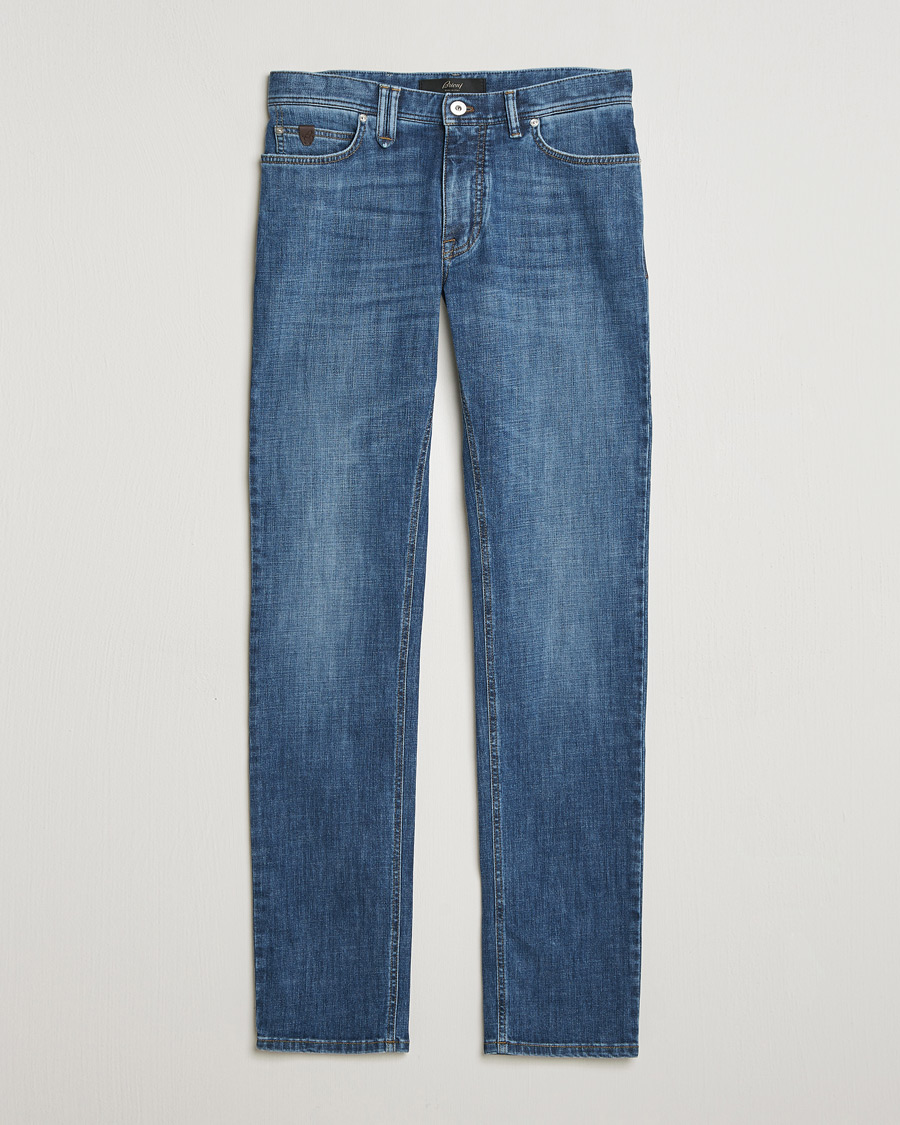 Homme | Pantalons | Brioni | 5-Pocket Denim Medium Blue Wash
