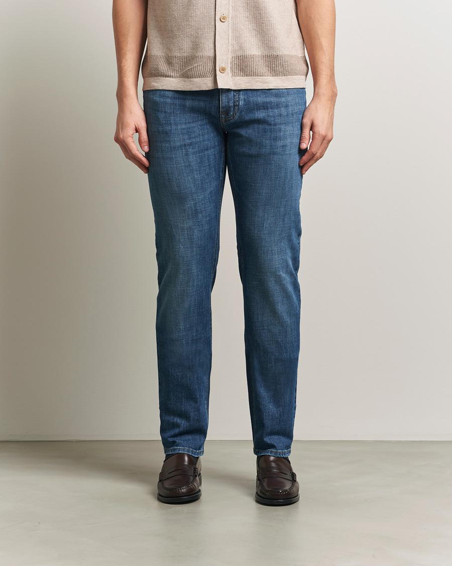 Homme | Pantalons | Brioni | 5-Pocket Denim Medium Blue Wash