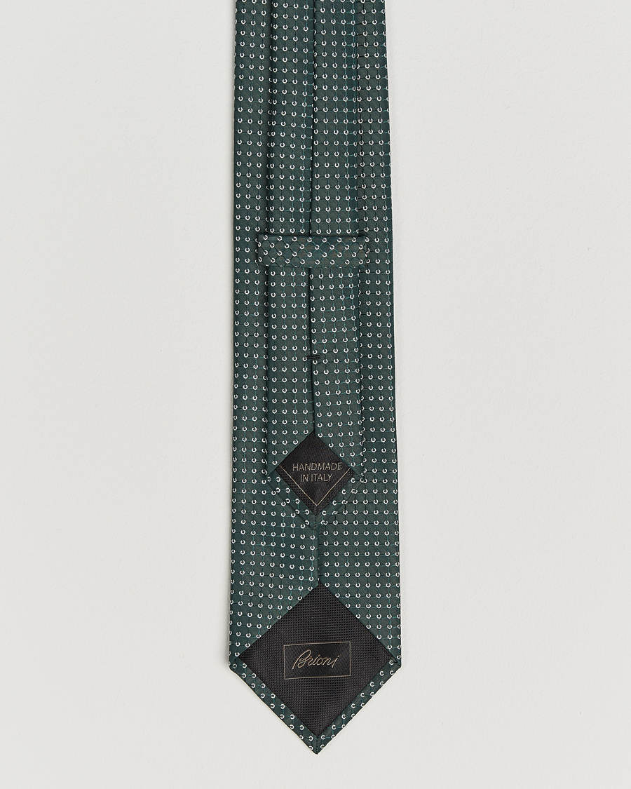 Homme | Cravates | Brioni | Microstructure Silk Tie Green