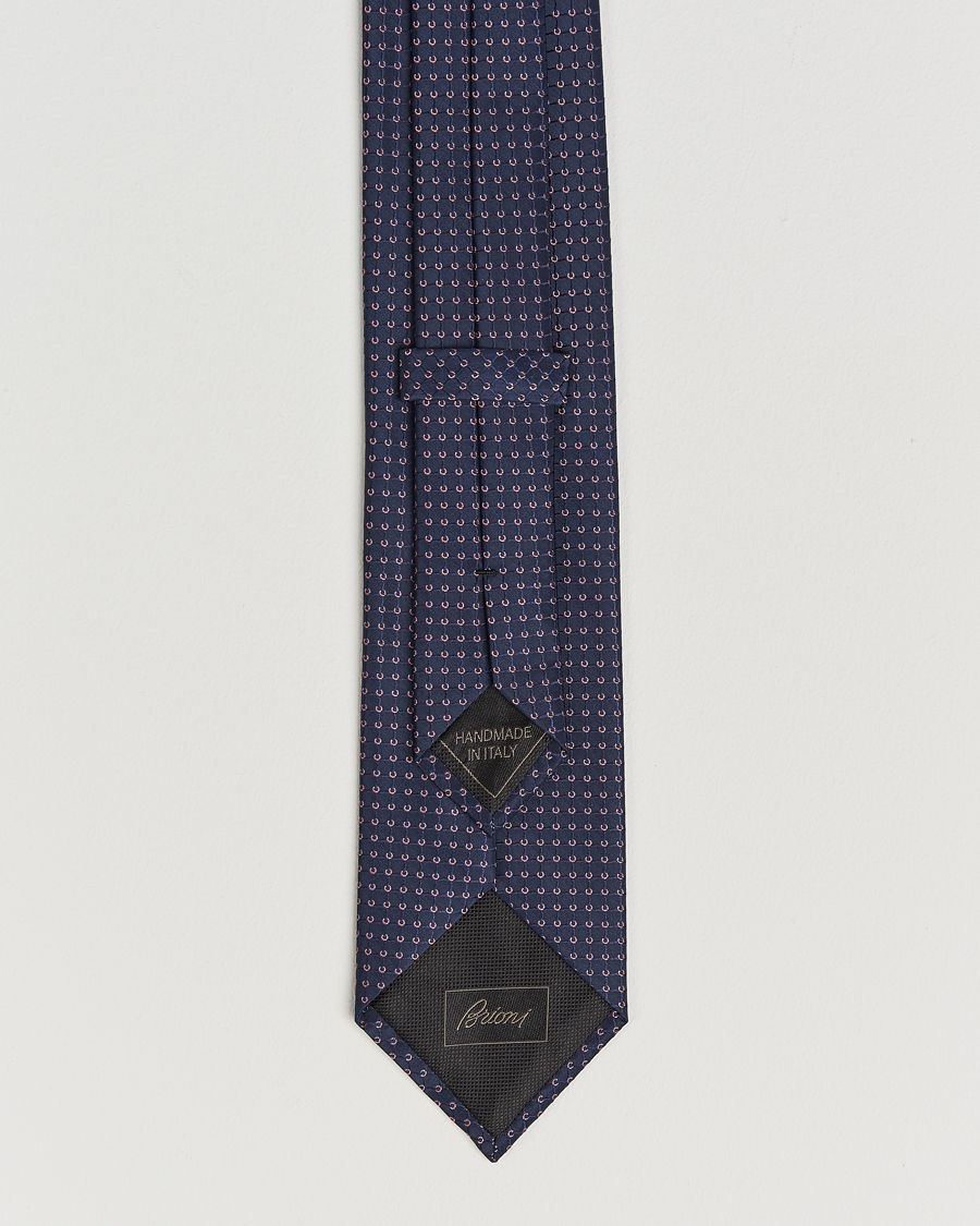 Homme | Cravates | Brioni | Microstructure Silk Tie Navy