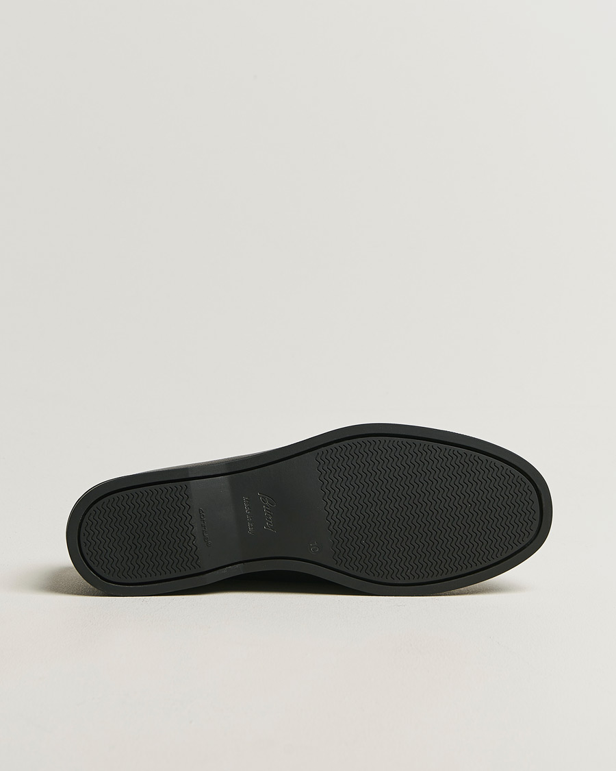 Homme | Chaussures Bateau | Brioni | Grain Leather Boat Shoes Black Calf